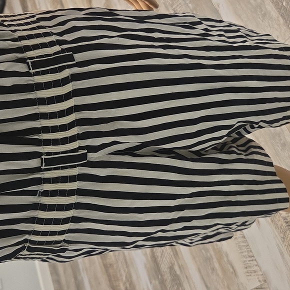 Black and White Vintage  Notched Collar Sheath Jumpsuit - Picture 5 of 6